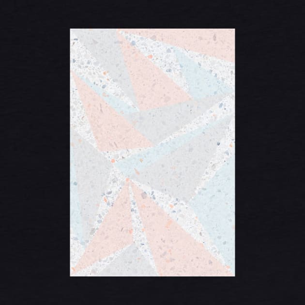 Terrazzo Poster XI Graphic Pastel Triangles by fivemmPaper